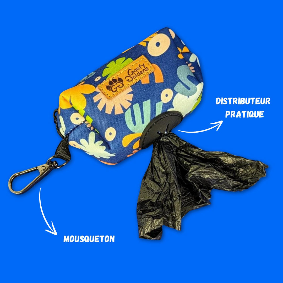 Mise en situation du distributeur de sacs à crottes pour chiens de la collection originale Deep Agua