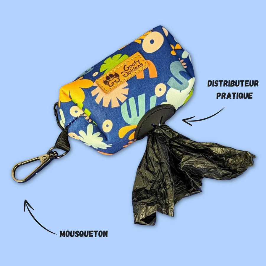 Mise en situation du distributeur de sacs à crottes pour chiens de la collection originale Deep Agua