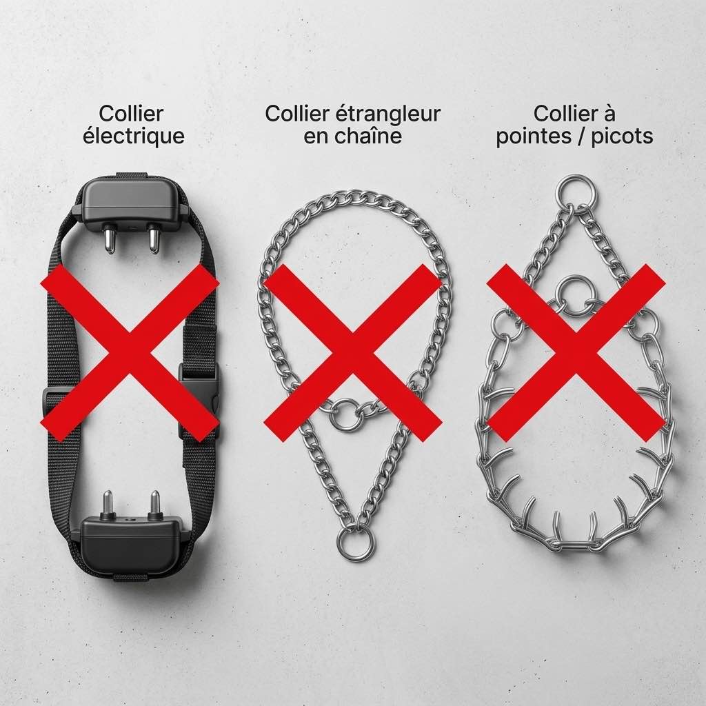 Les colliers pour chiens à proscrire