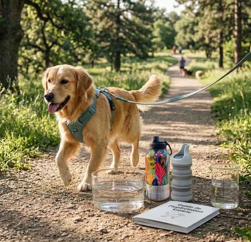 Combien d'eau emporter pour son chien en balade ? Le bon calcul