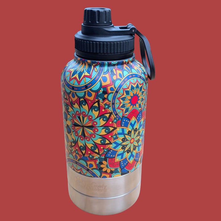 Mandala 3-in-1 Dog Water Bottle