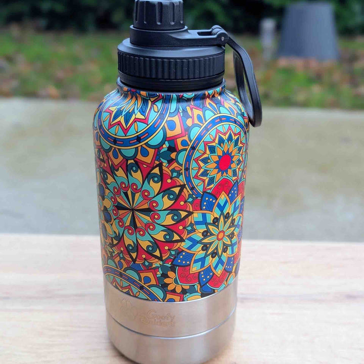 Mandala 3-in-1 Dog Water Bottle
