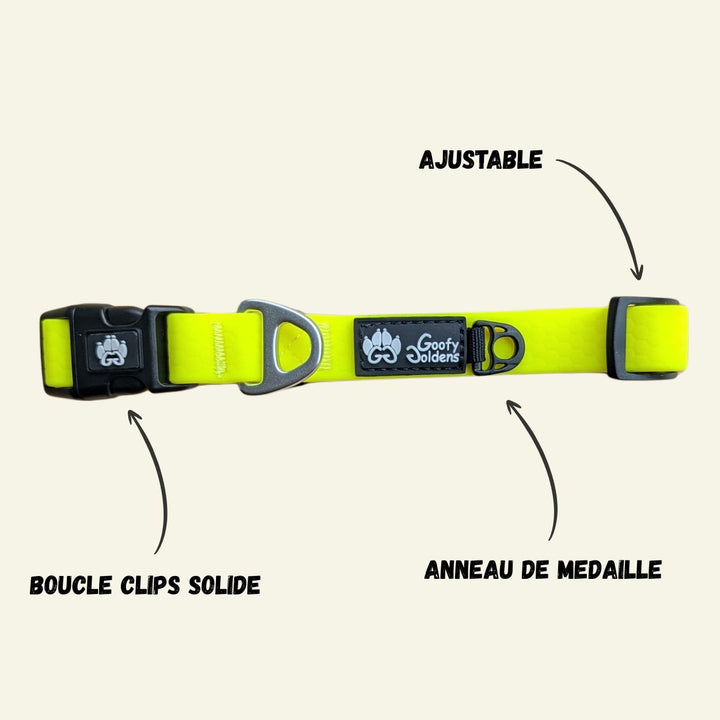 Collier imperméable Jaune fluo