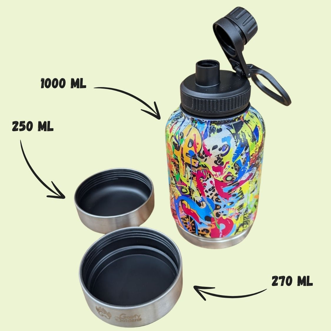 Gourde 1L pour chien Graffiti