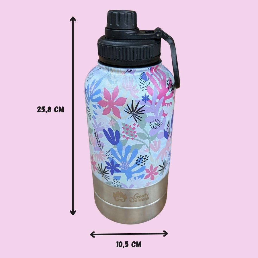 Dimensions de la gourde de balade pour chien Flora
