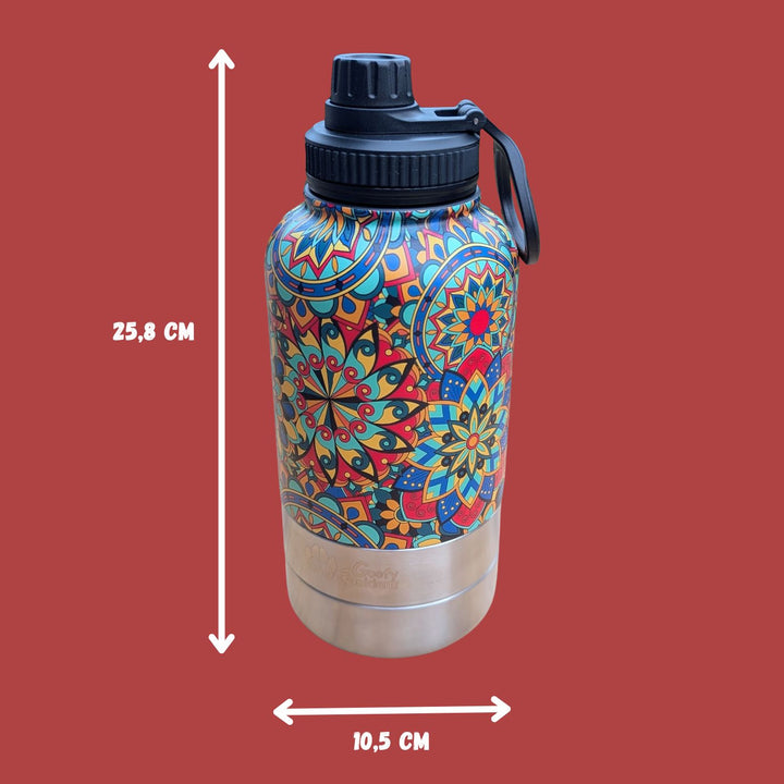 Mandala 3-in-1 Dog Water Bottle