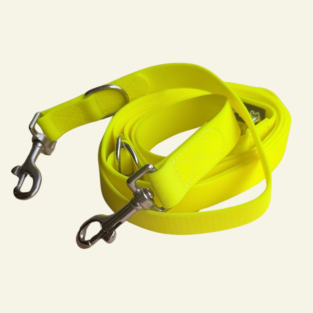 Laisse multiposition imperméable Jaune fluo