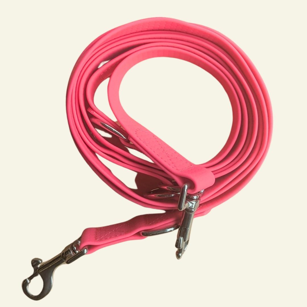 Laisse multiposition imperméable Rose fluo