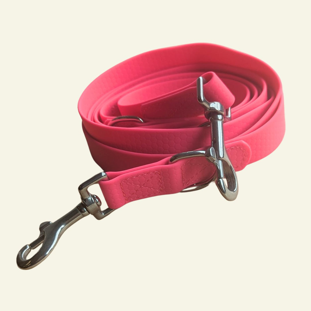 Laisse multiposition imperméable Rose fluo